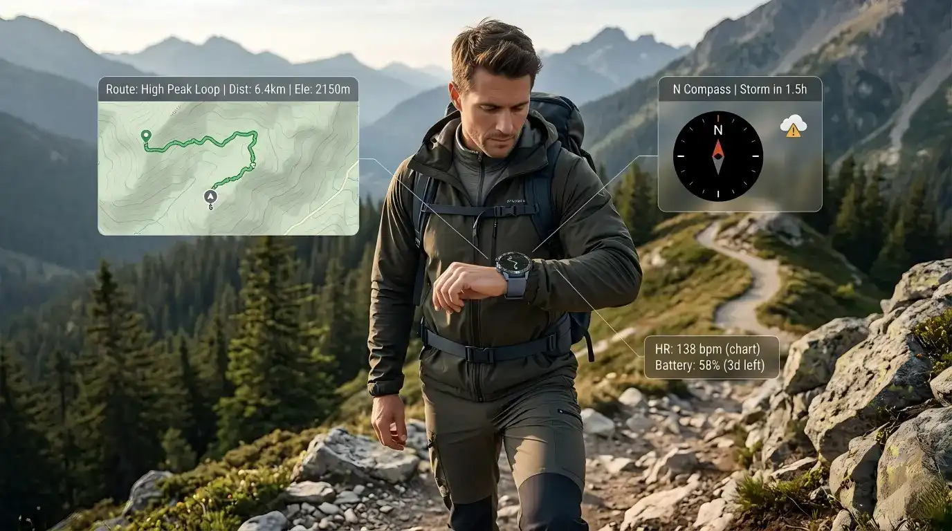 How to use a GPS Outdoor Smartwatch for hiking？